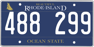 RI license plate 488299