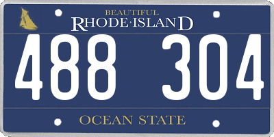 RI license plate 488304