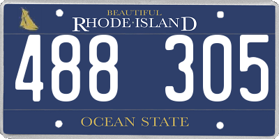 RI license plate 488305