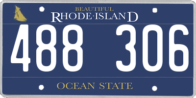 RI license plate 488306