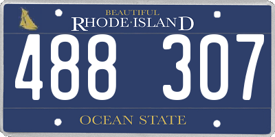 RI license plate 488307