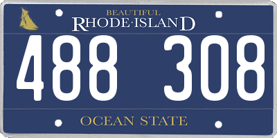 RI license plate 488308