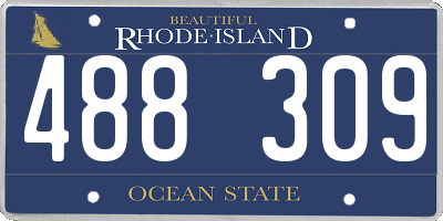 RI license plate 488309