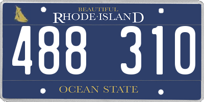 RI license plate 488310