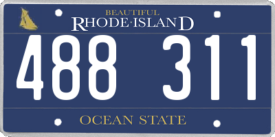 RI license plate 488311