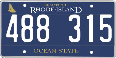 RI license plate 488315