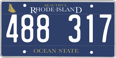 RI license plate 488317