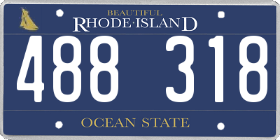 RI license plate 488318