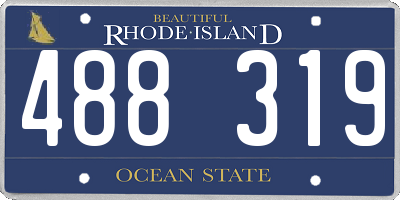 RI license plate 488319
