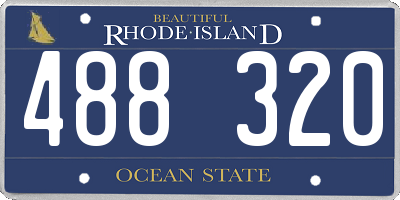 RI license plate 488320