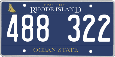 RI license plate 488322