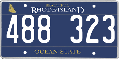 RI license plate 488323