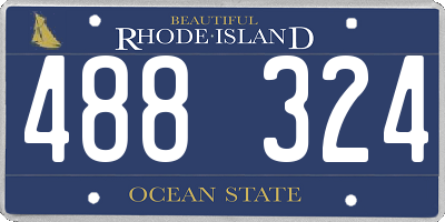 RI license plate 488324