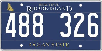 RI license plate 488326