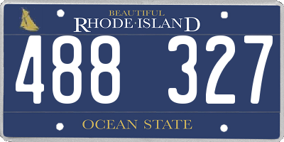 RI license plate 488327