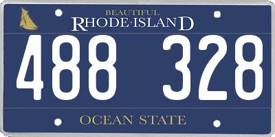 RI license plate 488328