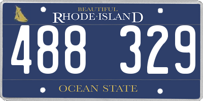 RI license plate 488329