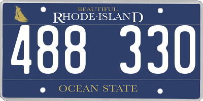 RI license plate 488330