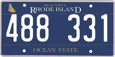 RI license plate 488331