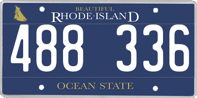 RI license plate 488336