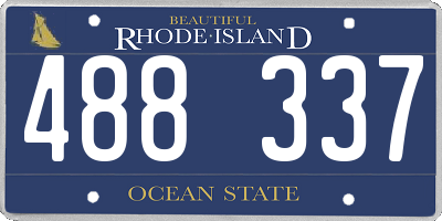 RI license plate 488337
