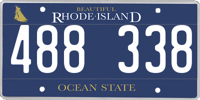 RI license plate 488338