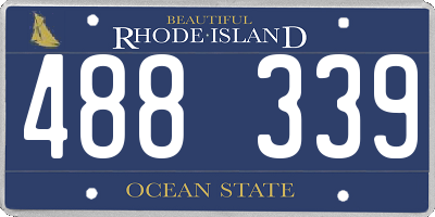 RI license plate 488339