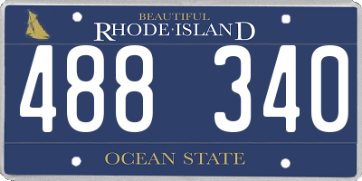 RI license plate 488340