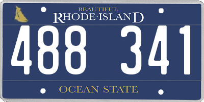 RI license plate 488341