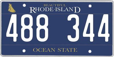RI license plate 488344