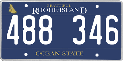 RI license plate 488346