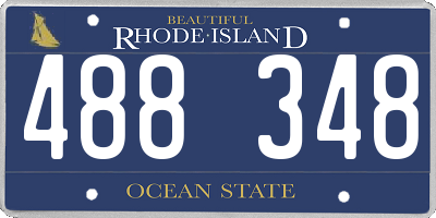 RI license plate 488348