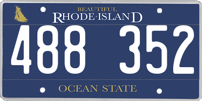 RI license plate 488352