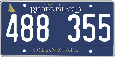 RI license plate 488355