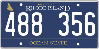 RI license plate 488356