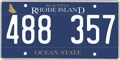 RI license plate 488357