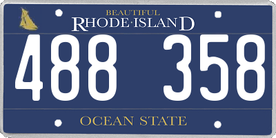 RI license plate 488358
