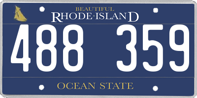 RI license plate 488359