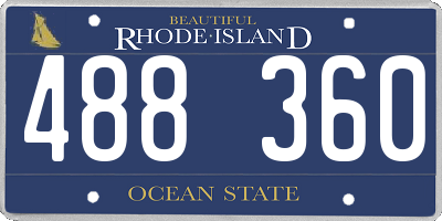 RI license plate 488360