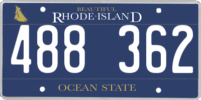 RI license plate 488362