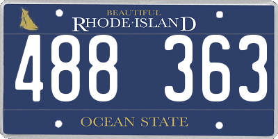 RI license plate 488363