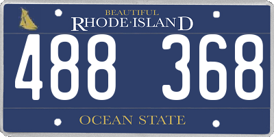 RI license plate 488368