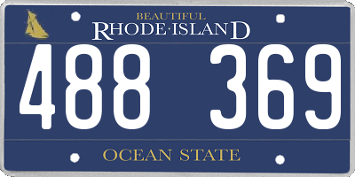 RI license plate 488369