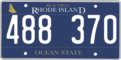 RI license plate 488370