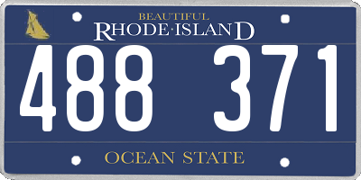 RI license plate 488371