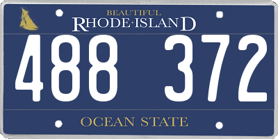 RI license plate 488372