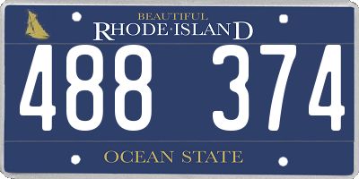 RI license plate 488374