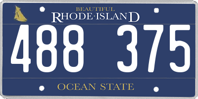 RI license plate 488375