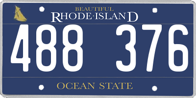 RI license plate 488376