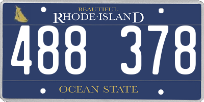 RI license plate 488378